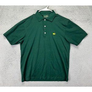 Amen Corner Polo Shirt Adult Small Green Logo Pima Cotton Golf Rugby Outdoor Men
